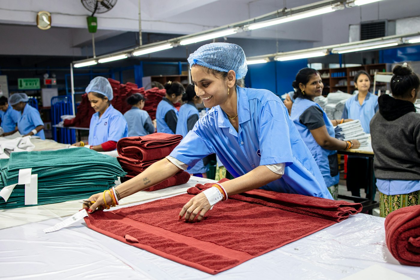 Garments factory floor managed with ERP, inventory, production and accounts software